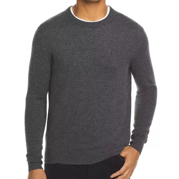 BLOOMINGDALES Charcoal Gray 100% Cashmere Sweater XL $228 - Picture 5 of 5